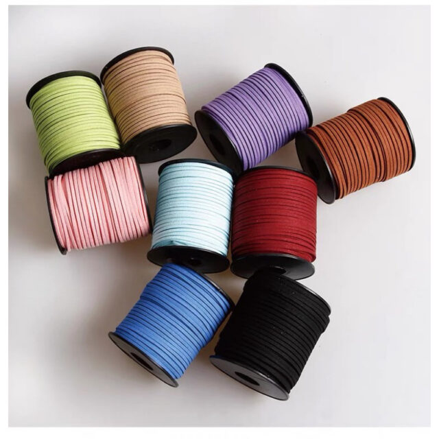 Dây da lộn 3 mm làm ruy băng - cắt lẻ theo mét