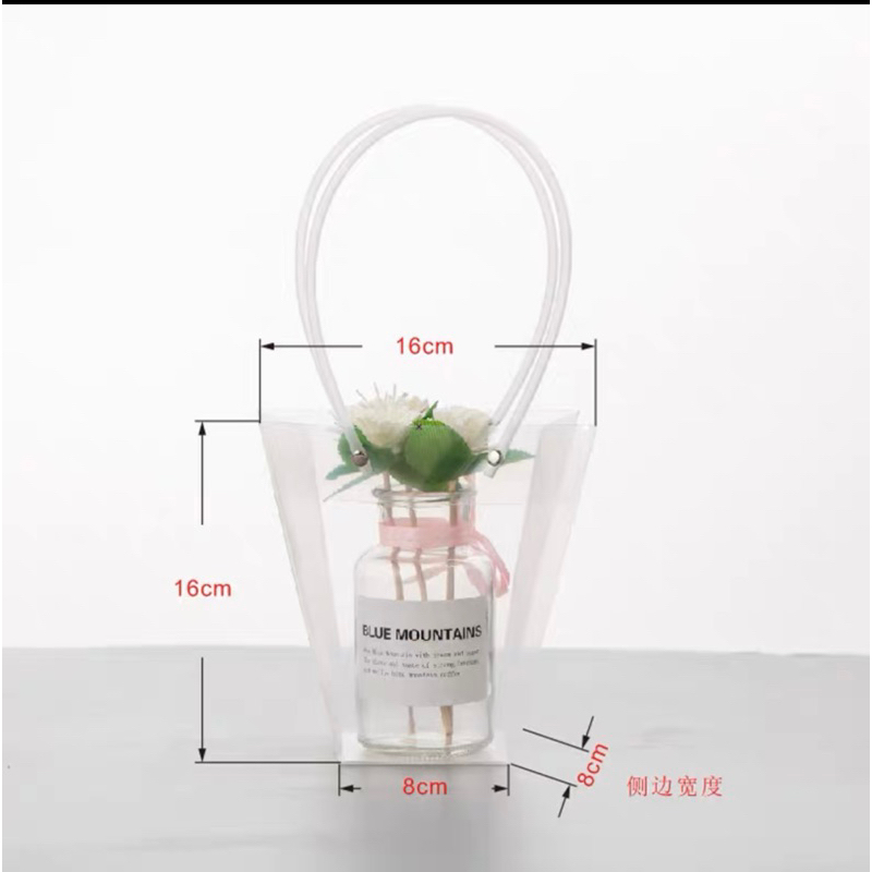 Túi nhựa trong hình thang đựng cây cảnh