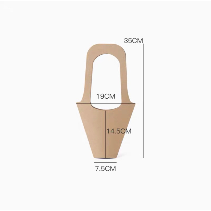 Túi xách hoa Kraft ốc quế