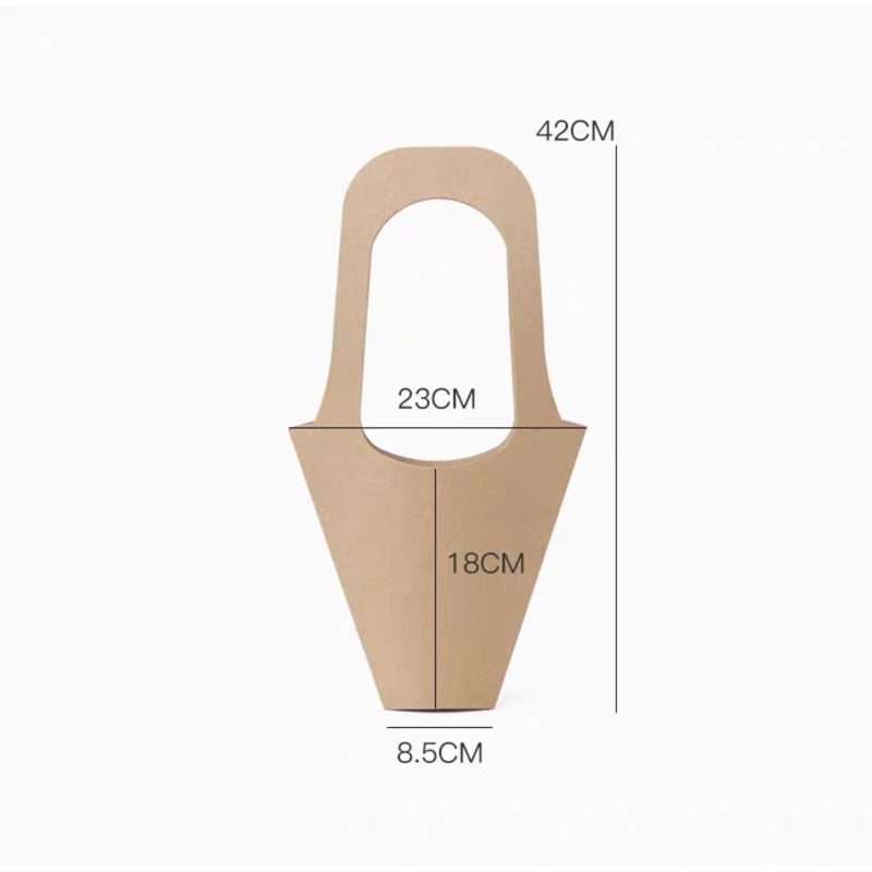 Túi xách hoa Kraft ốc quế