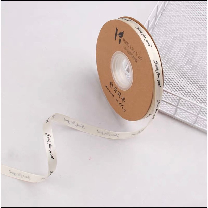Ruy băng chữ 1cm Just for you buộc nơ gói quà trang trí