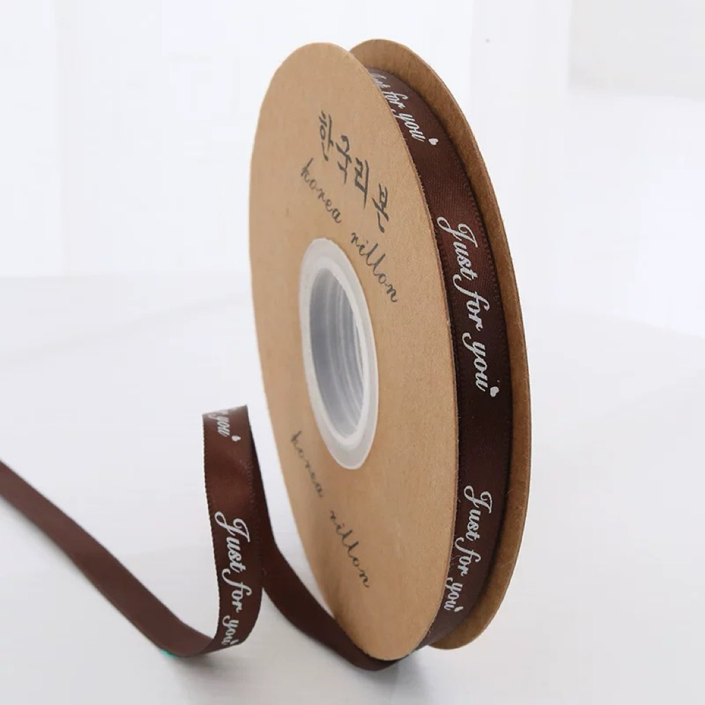 Ruy băng chữ 1cm Just for you buộc nơ gói quà trang trí
