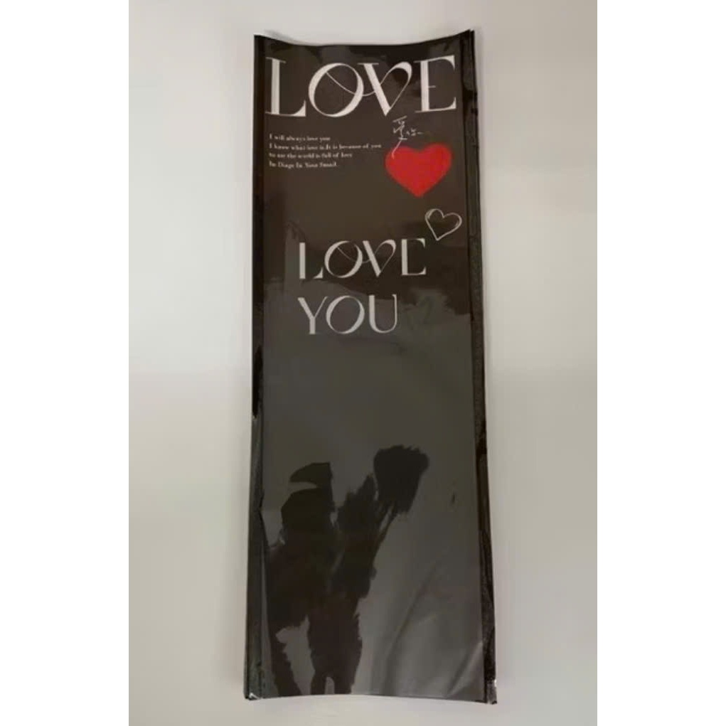 Túi đựng 1 bông hoa bóng kính chữ love