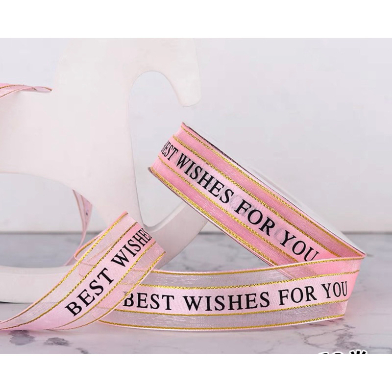 Ruy băng chữ best-just wishes for you nguyên cuộn