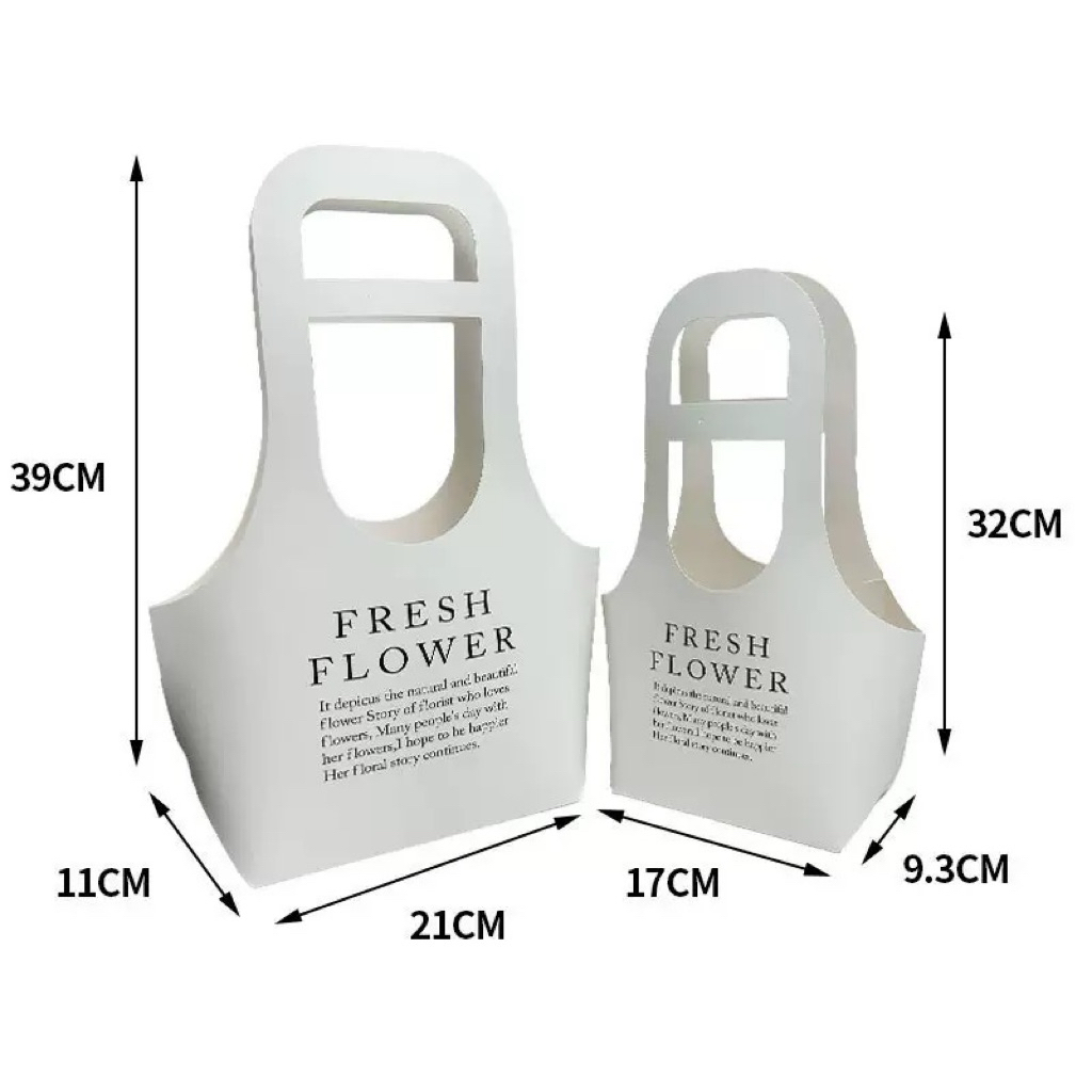 Túi xách giấy cắm hoa tặng 8/3 chữ fresh