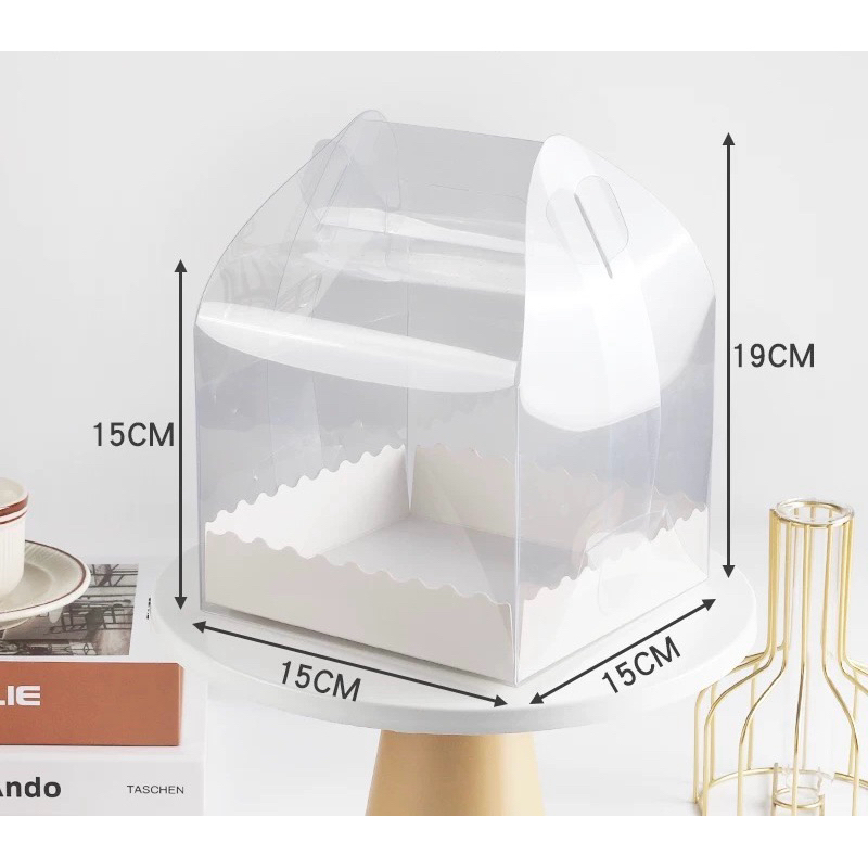 Hộp mica đế sóng đựng bánh