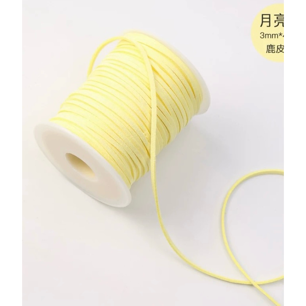 Dây da lộn 3 mm làm ruy băng - cắt lẻ theo mét